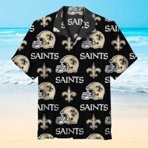 New Orleans Saints Logo Helmet Unisex Hawaiian Shirt