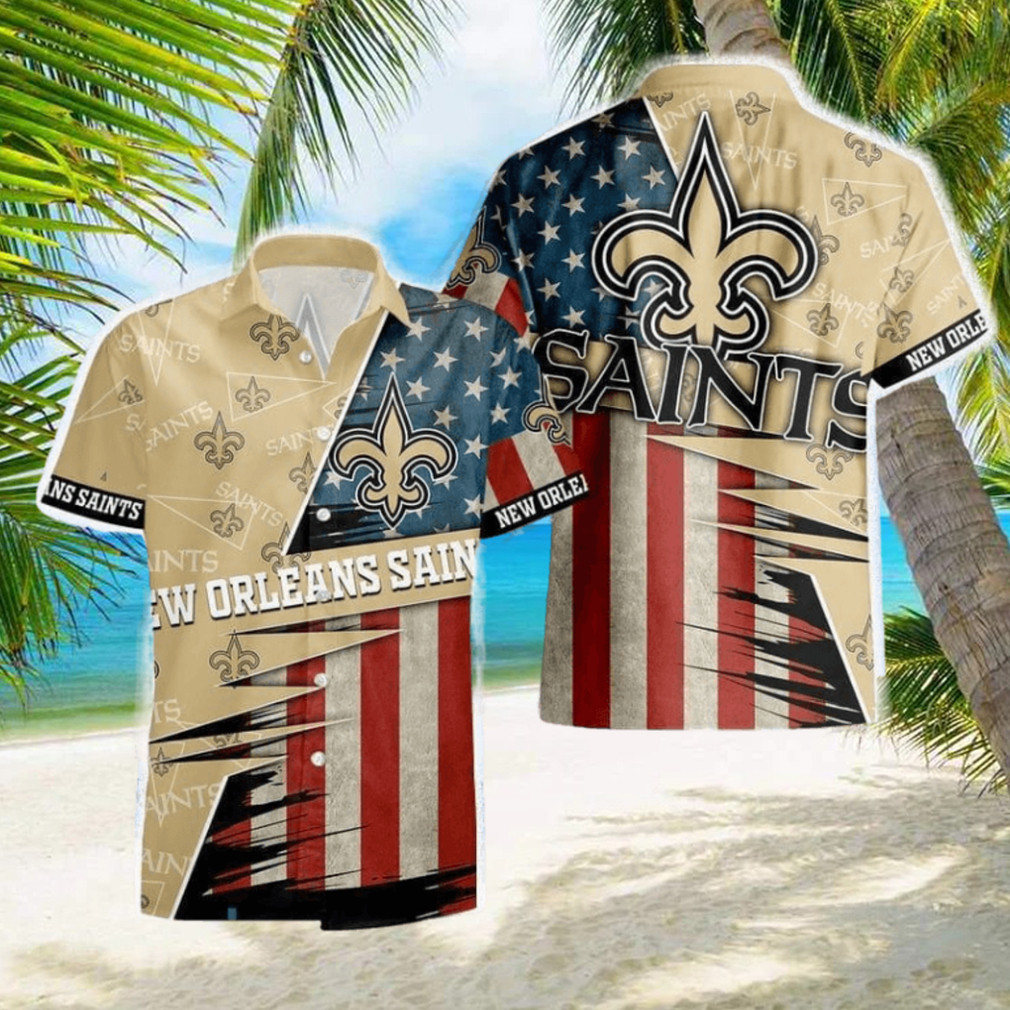 New Orleans Saints NFL Flag Beach Holiday Hawaiian Shirt New Orleans Saints NFL Flag Beach Holiday Hawaiian Shirt