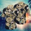 New Orleans Saints Noir Bloom Hawaiian Shirt
