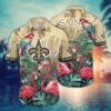 New Orleans Saints Pink Flamingo NFL Football Team Hawaiian Shirt