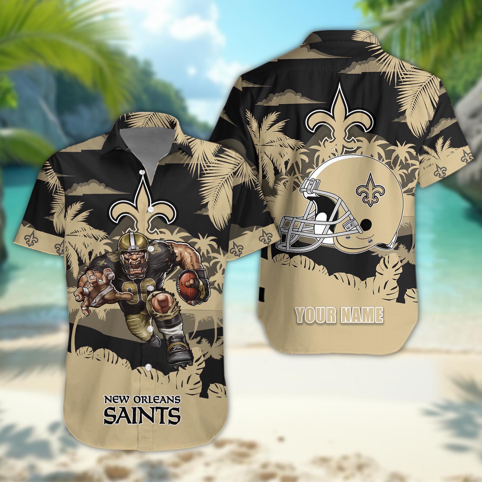 New OrleansSaints Personalized Hawaiian Shirt ??Custom Name New OrleansSaints Personalized Hawaiian Shirt ??Custom Name