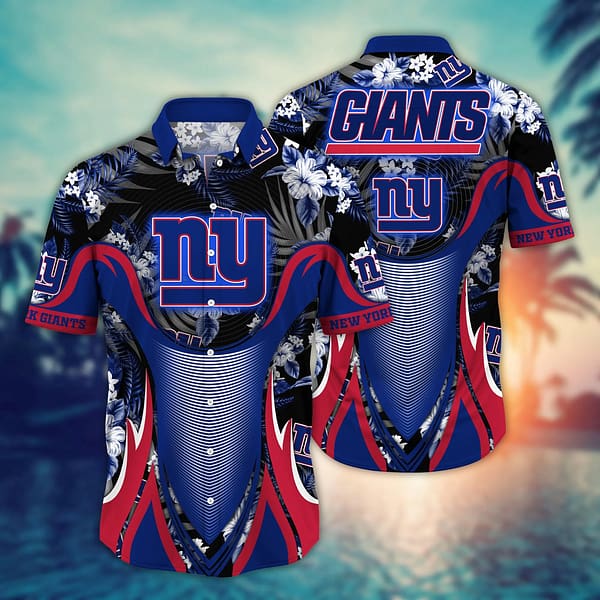 New York Giants Basic V2 NFL Football Team Hawaiian Shirt New York Giants Basic V2 NFL Football Team Hawaiian Shirt