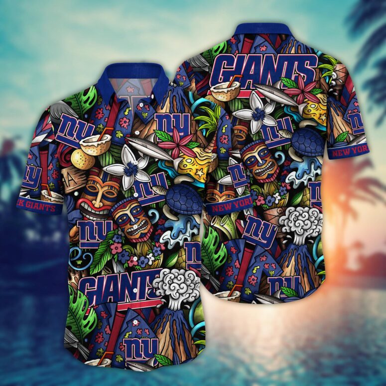 New York Giants Island Vibes Hawaiian Shirt New York Giants Island Vibes Hawaiian Shirt