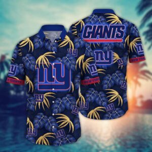 New York Giants Leaves NFL Football Team Hawaiian Shirt