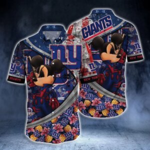 New York Giants Mickey Mouse Hawaiian Shirt