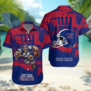 New York Giants Personalized Hawaiian Shirt ??Custom Name