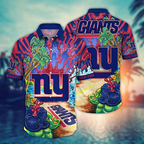 New York Giants Seashore NFL Football Team Hawaiian Shirt New York Giants Seashore NFL Football Team Hawaiian Shirt