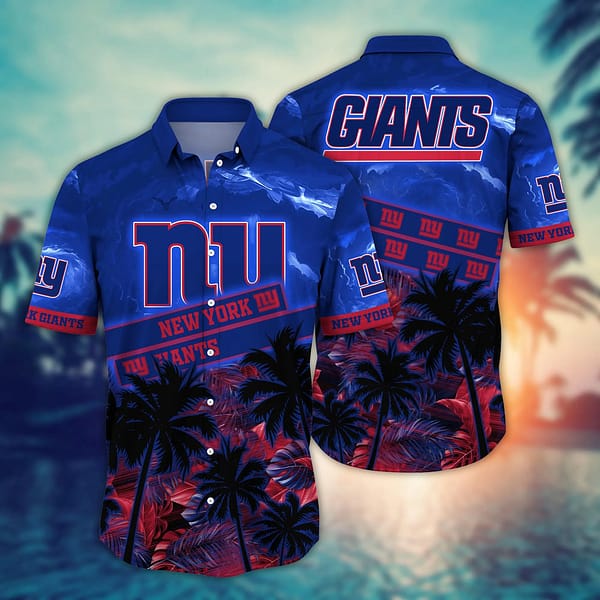 New York Giants Summer Sky NFL Football Team Hawaiian Shirt New York Giants Summer Sky NFL Football Team Hawaiian Shirt