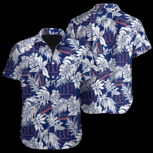 New York Giants Tropical Monstera Hawaiian Shirt