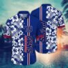 New York Giants White Flowers NFL Football Team Hawaiian Shirt