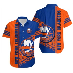 New York Islanders Bold Stripes Hawaiian Shirt
