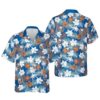 New York Islanders Floral Fusion Hawaiian Shirt