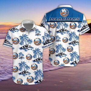 New York Islanders Tropical Sunset Hawaiian Shirt