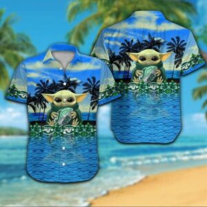 New York Jets Baby Yoda NFL Football Team Hawaiian Shirt