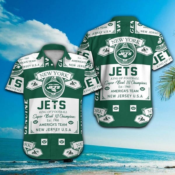 New York Jets Est 1960 NFL Football Team Hawaiian Shirt New York Jets Est 1960 NFL Football Team Hawaiian Shirt