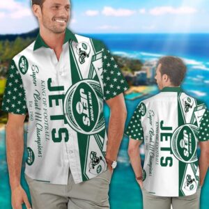 New York Jets King Of Football NFL Football Team Hawaiian Shirt