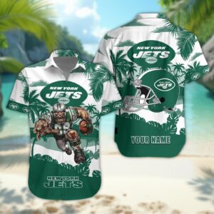New York Jets Personalized Hawaiian Shirt ??Custom Name