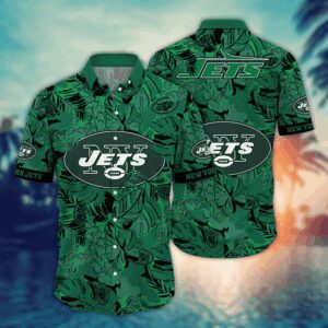 New York Jets Rainforest NFL Football Team Hawaiian Shirt