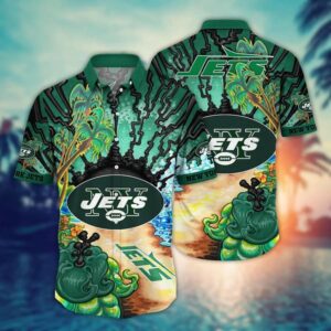 New York Jets Seashore NFL Football Team Hawaiian Shirt