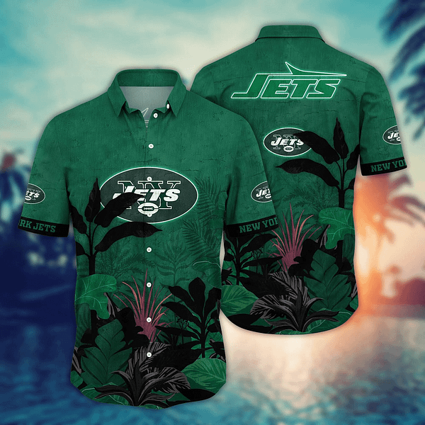 New York Jets Summer Forest NFL Football Team Hawaiian Shirt New York Jets Summer Forest NFL Football Team Hawaiian Shirt