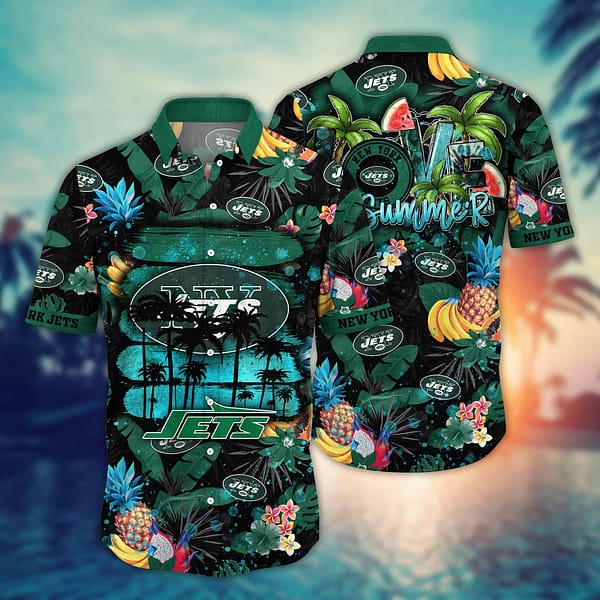 New York Jets Summer NFL Football Team Hawaiian Shirt New York Jets Summer NFL Football Team Hawaiian Shirt