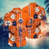 New York Mets Mets Orange and Blue Floral Hawaiian Shirt