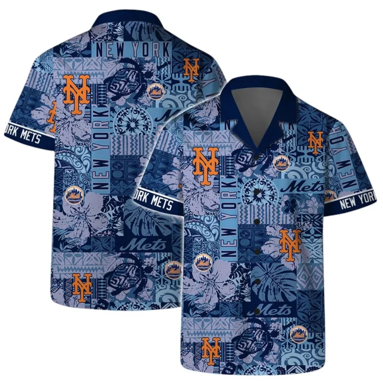 New York Mets Sunset Paradise Hawaiian Shirt New York Mets Sunset Paradise Hawaiian Shirt