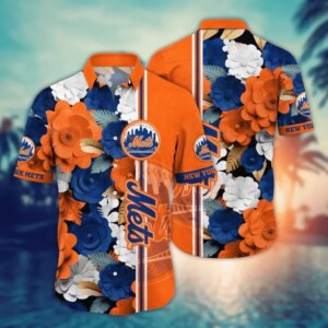 New York Mets Tropical Blossom Hawaiian shirt&nbsp;