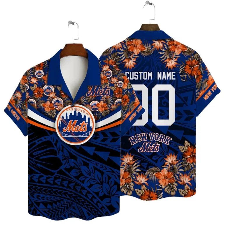New York Mets Tropical Custom Name And Number Hawaiian Shirt New York Mets Tropical Custom Name And Number Hawaiian Shirt
