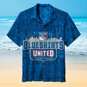 New York Rangers Blue Faith Hawaiian Shirt