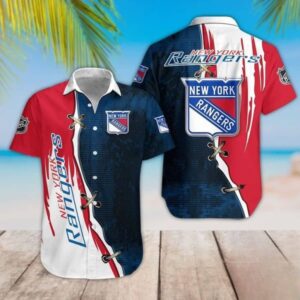 New York Rangers Bold Clash Hawaiian Shirt