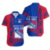 New York Rangers Bold Colorblock Hawaiian Shirt