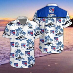 New York Rangers Island Escape Hawaiian Shirt
