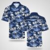 New York Yankees Blue Bay Palms Hawaiian Shirt