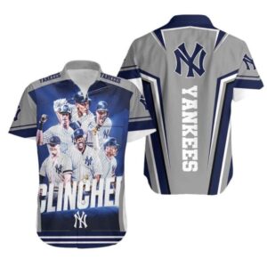 New York Yankees Clincher Players Celebration Hawaiian Shirt