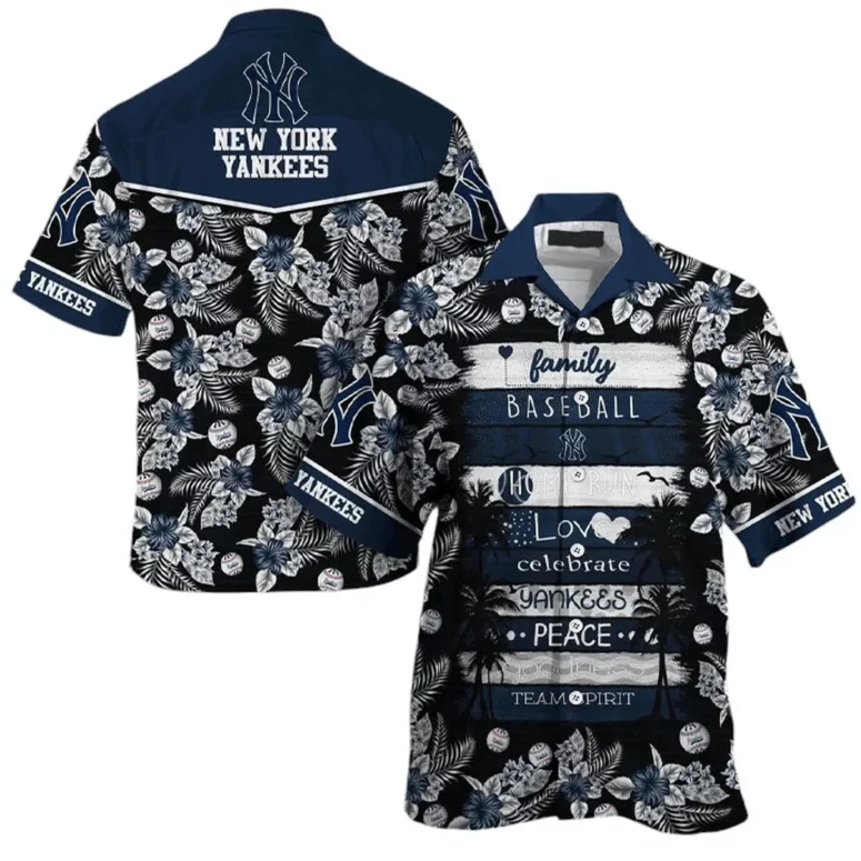 New York Yankees Family Values Hawaiian Shirt New York Yankees Family Values Hawaiian Shirt