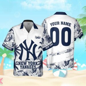 New York Yankees Personalized Name Number Island Classic Hawaiian Shirt