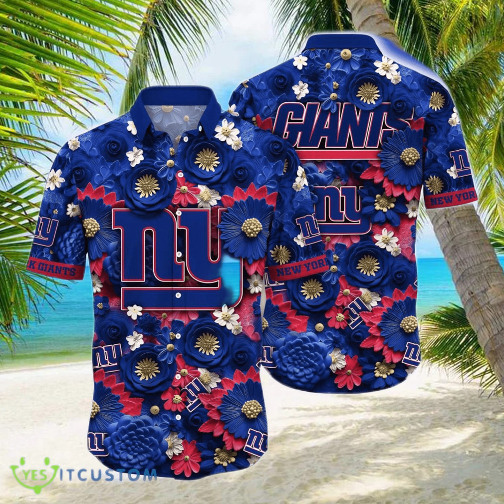 News Yorks Giants Flowers 3D Hawaiian Shirt News Yorks Giants Flowers 3D Hawaiian Shirt