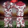 Personalized Atlanta Falcons Floral Skull Hawaiian Shirt