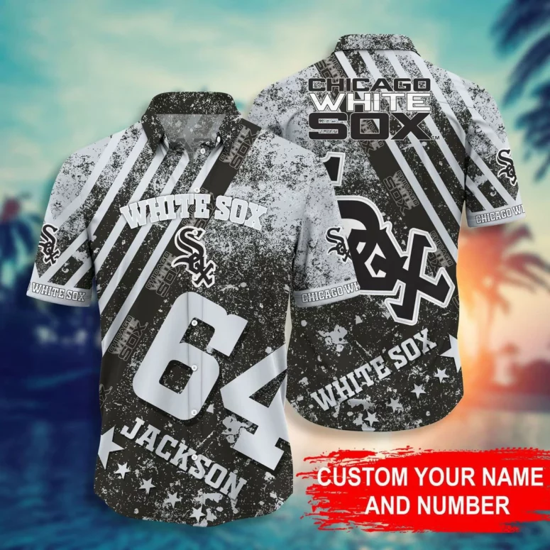 Personalized Chicago White Sox Tropical Breeze Hawaiian Shirt Personalized Chicago White Sox Tropical Breeze Hawaiian Shirt