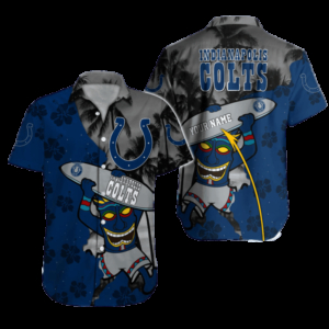 Personalized Indianapolis Colts Blue Horizon Hawaiian Shirt
