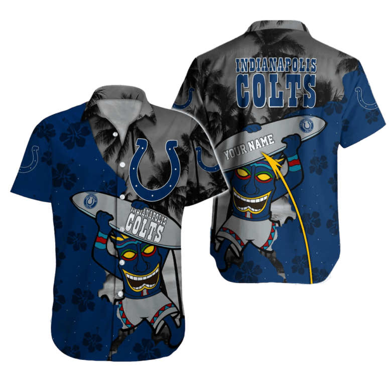 Personalized Indianapolis Colts Blue Horizon Hawaiian Shirt Personalized Indianapolis Colts Blue Horizon Hawaiian Shirt