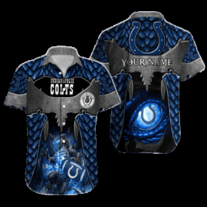 Personalized Indianapolis Colts Grid Iron Paradise Hawaiian Shirt