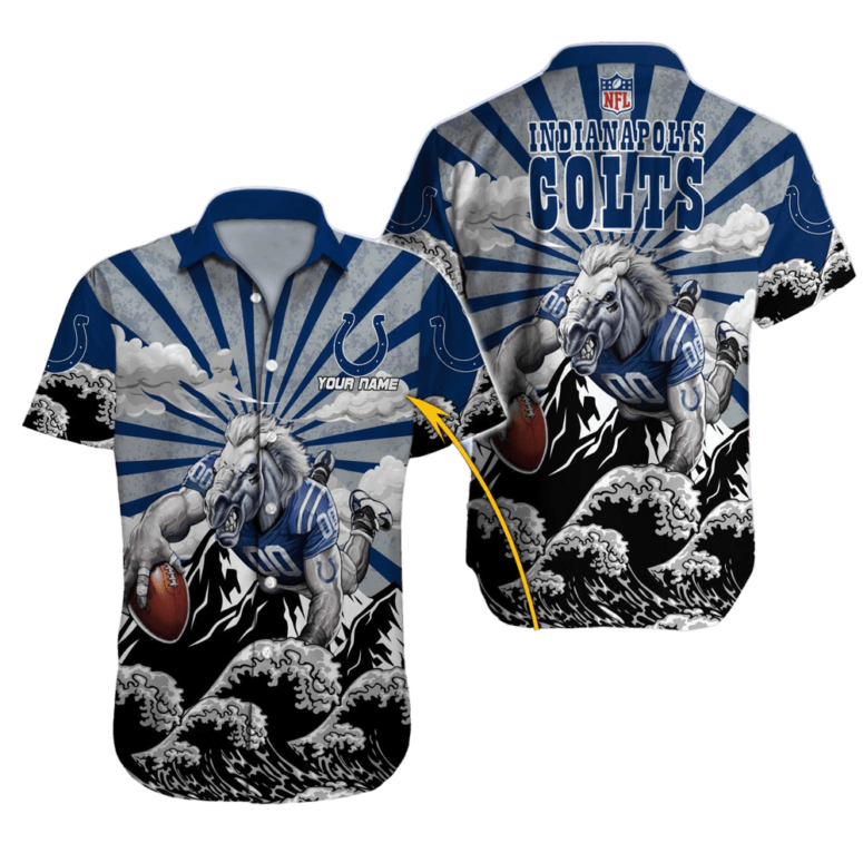 Personalized Indianapolis Colts Indy Pride Paradise Hawaiian Shirt Personalized Indianapolis Colts Indy Pride Paradise Hawaiian Shirt