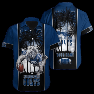Personalized Indianapolis Colts Island Blitz Hawaiian Shirt