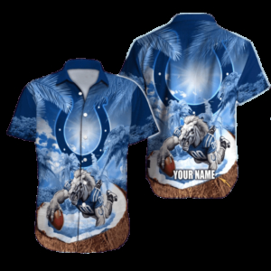 Personalized Indianapolis Colts Ocean Rush Hawaiian Shirt