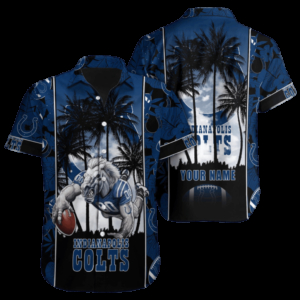 Personalized Indianapolis Colts Paradise Play Hawaiian Shirt