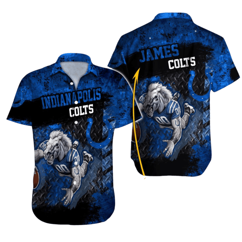 Personalized Indianapolis Colts Tropical Victory Aloha Shirt Personalized Indianapolis Colts Tropical Victory Aloha Shirt