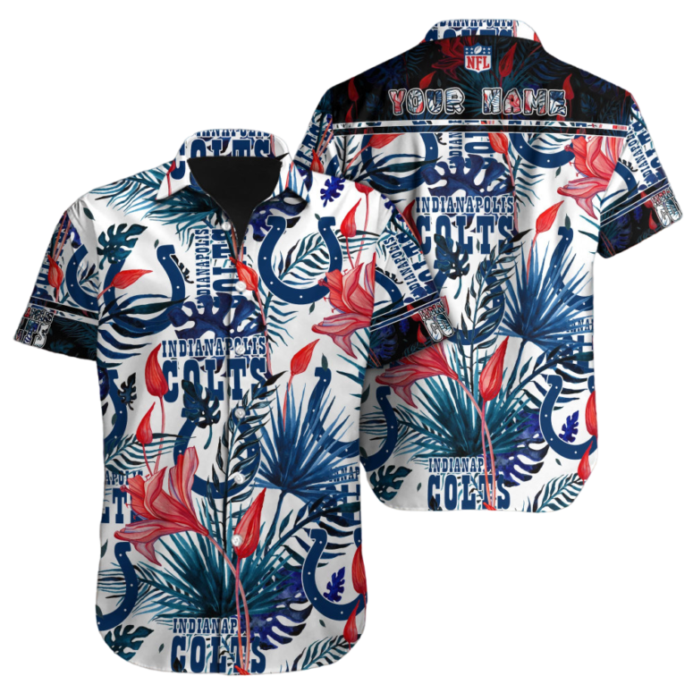 Personalized Indianapolis Colts Tropical Wave Hawaiian Shirt Personalized Indianapolis Colts Tropical Wave Hawaiian Shirt