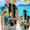Personalized Las Vegas Raiders Bart's Tropical Surf Hawaiian Shirt